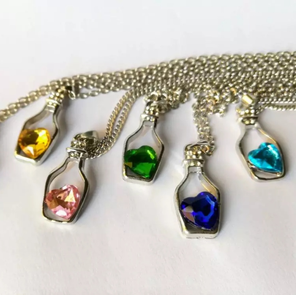 Purple crystal love drift pendant necklace - Picture 4 of 6